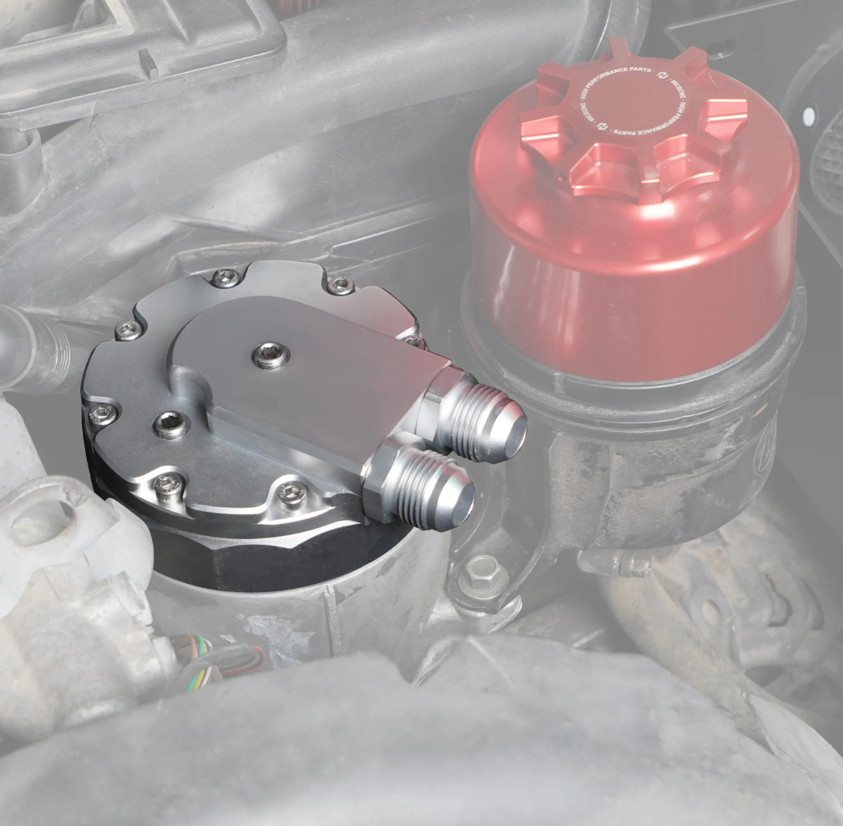 BMW Oil Filter Lid with Oil Cooler Fittings