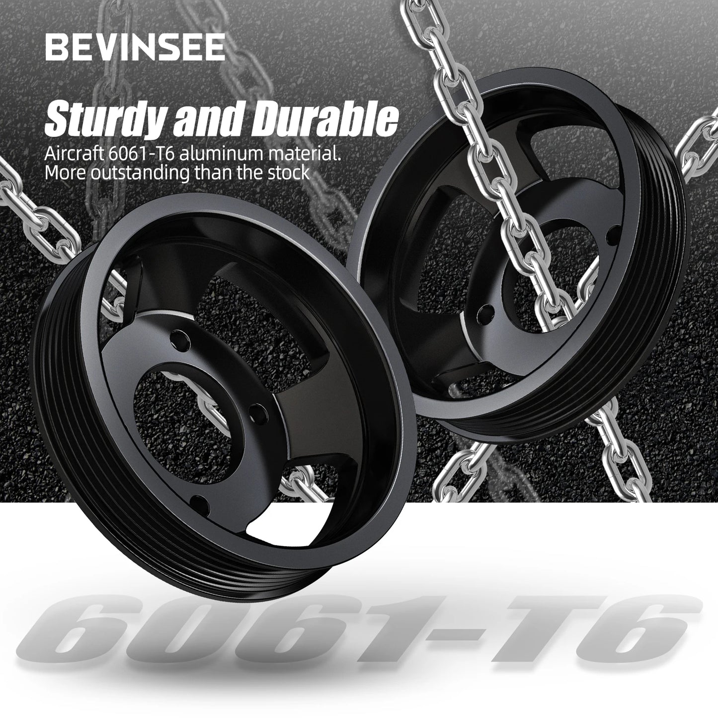 Water Pump Pulley & Power Steering Pump Pulley for BMW E46 E36 M52TU M54 Engine