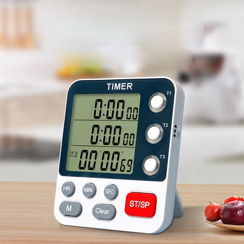 Digital Timer 3 Channels Count UP/Down Timer